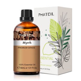 Myrrh Essential Oil, 1.01Fl.Oz (30ML) PHATOIL Pure Essential Oil Singles for Aromatherapy Diffusers, Humidifiers, Great for DIY Candle and Soap Making, Gift for Friend