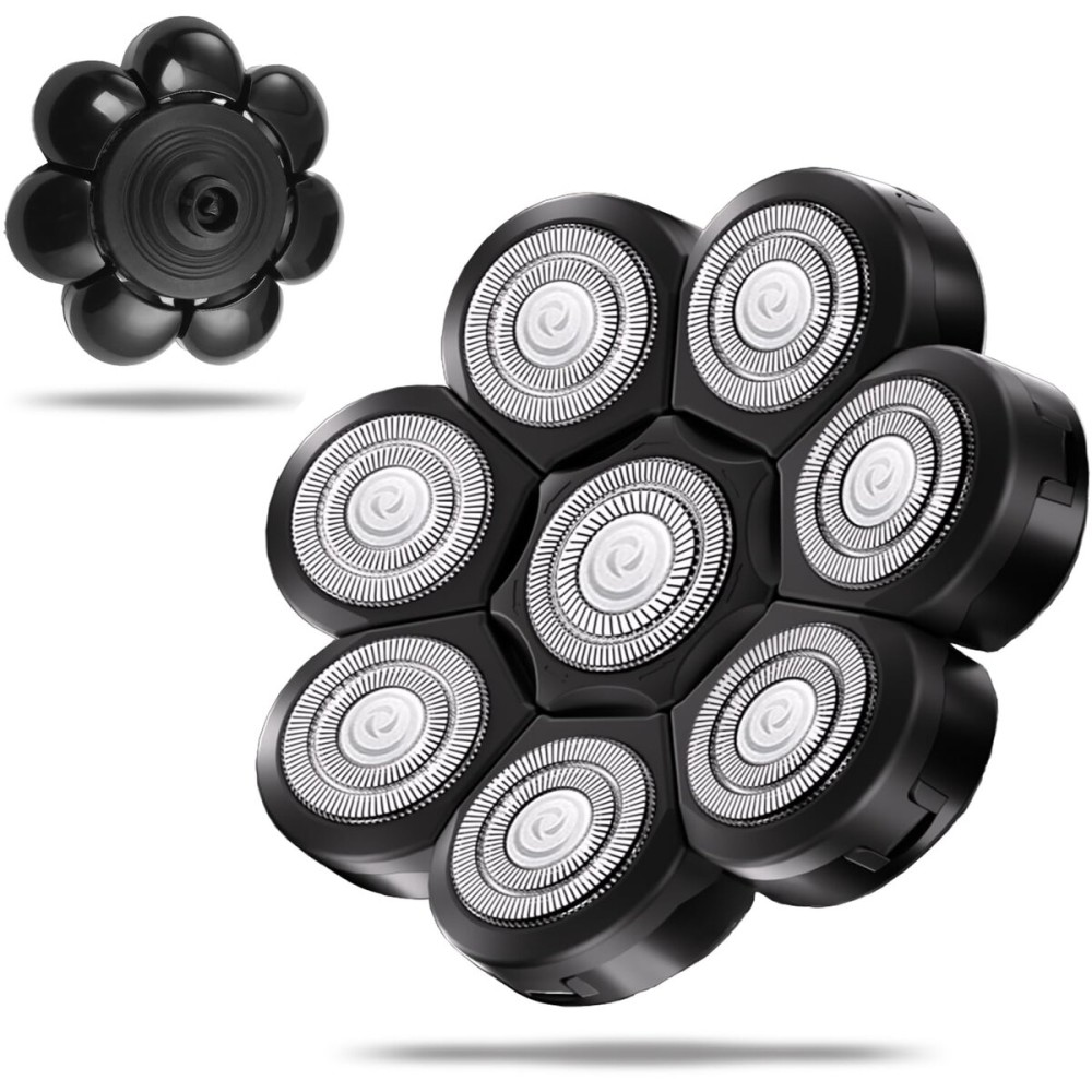 UPTARD Head Shaver Replacement Heads,Head Shaver Replacement Blades, Head Shavers for Bald Men,Head shavers for Men, Stainless Steel Rotary Blades for Electric Head Razor (black8)