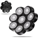 UPTARD Head Shaver Replacement Heads,Head Shaver Replacement Blades, Head Shavers for Bald Men,Head shavers for Men, Stainless Steel Rotary Blades for Electric Head Razor (black8)