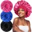 3PCS Extra Large Satin Bonnets for Sleeping, Hair Bonnets for Black Women Braids Curly Hair, G