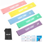WIKDAY Resistance Bands for Working Out Exercise Loop Bands Workout Bands Set for Men Women Body Stretching, Training, Home Workout, Physical Therapy, Booty Legs, Set of 5 (Pastel)