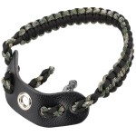 SUNYA Archery Bow Wrist Sling, 550 Paracord Strap Comfortable on Hand.100% Full Grain Leather Yoke, Multiple Camo Colors.Fit Compound Bow Stabilizer & Recurve. (Iron Rider 43)