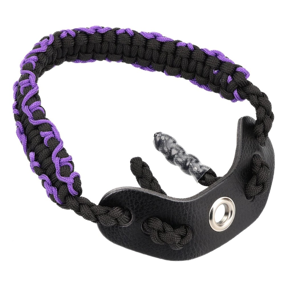 SUNYA Archery Bow Wrist Sling, 550 Paracord Strap Comfortable on Hand.100% Full Grain Leather Yoke, Multiple Camo Colors.Fit Compound Bow Stabilizer & Recurve. (Mirage-C3)