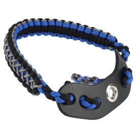 SUNYA Archery Bow Wrist Sling, 550 Paracord Strap Comfortable on Hand.100% Full Grain Leather Yoke, Multiple Camo Colors.Fit Compound Bow Stabilizer & Recurve. (Iron Rider 41)