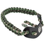 SUNYA Archery Bow Wrist Sling, 550 Paracord Strap Comfortable on Hand.100% Full Grain Leather Yoke, Multiple Camo Colors.Fit Compound Bow Stabilizer & Recurve. (Halo 48)