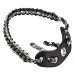 SUNYA Archery Bow Wrist Sling, 550 Paracord Strap Comfortable on Hand.100% Full Grain Leather Yoke, Multiple Camo Colors.Fit Compound Bow Stabilizer & Recurve. (Halo 49)