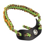 SUNYA Archery Bow Wrist Sling, 550 Paracord Strap Comfortable on Hand.100% Full Grain Leather Yoke, Multiple Camo Colors.Fit Compound Bow Stabilizer & Recurve. (Ingram-2)