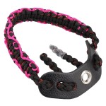 SUNYA Archery Bow Wrist Sling, 550 Paracord Strap Comfortable on Hand.100% Full Grain Leather Yoke, Multiple Camo Colors.Fit Compound Bow Stabilizer & Recurve. (Mirage-C4)