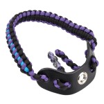 SUNYA Archery Bow Wrist Sling, 550 Paracord Strap Comfortable on Hand.100% Full Grain Leather Yoke, Multiple Camo Colors.Fit Compound Bow Stabilizer & Recurve. (Halo 45)