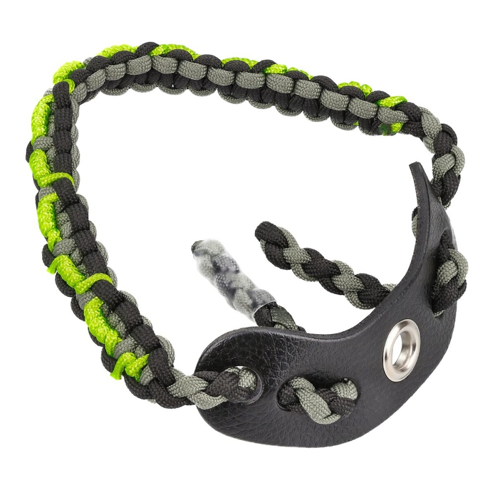SUNYA Archery Bow Wrist Sling, 550 Paracord Strap Comfortable on Hand.100% Full Grain Leather Yoke, Multiple Camo Colors.Fit Compound Bow Stabilizer & Recurve. (Ingram-1)