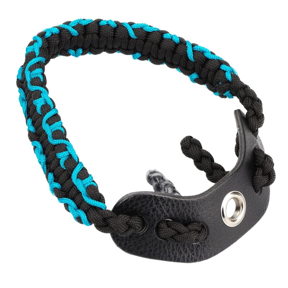 SUNYA Archery Bow Wrist Sling, 550 Paracord Strap Comfortable on Hand.100% Full Grain Leather Yoke, Multiple Camo Colors.Fit Compound Bow Stabilizer & Recurve. (Mirage-C1)