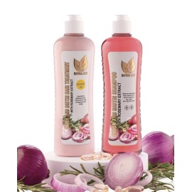NATURAL SANT - Onion Biotin and Rosemary Shampoo & Treatment Set for Stronger, Thicker and Longer Hair - Soft and Shine, Hair Loss and Thinning, Growth Shampoo, Paraben Free, Silicone Free