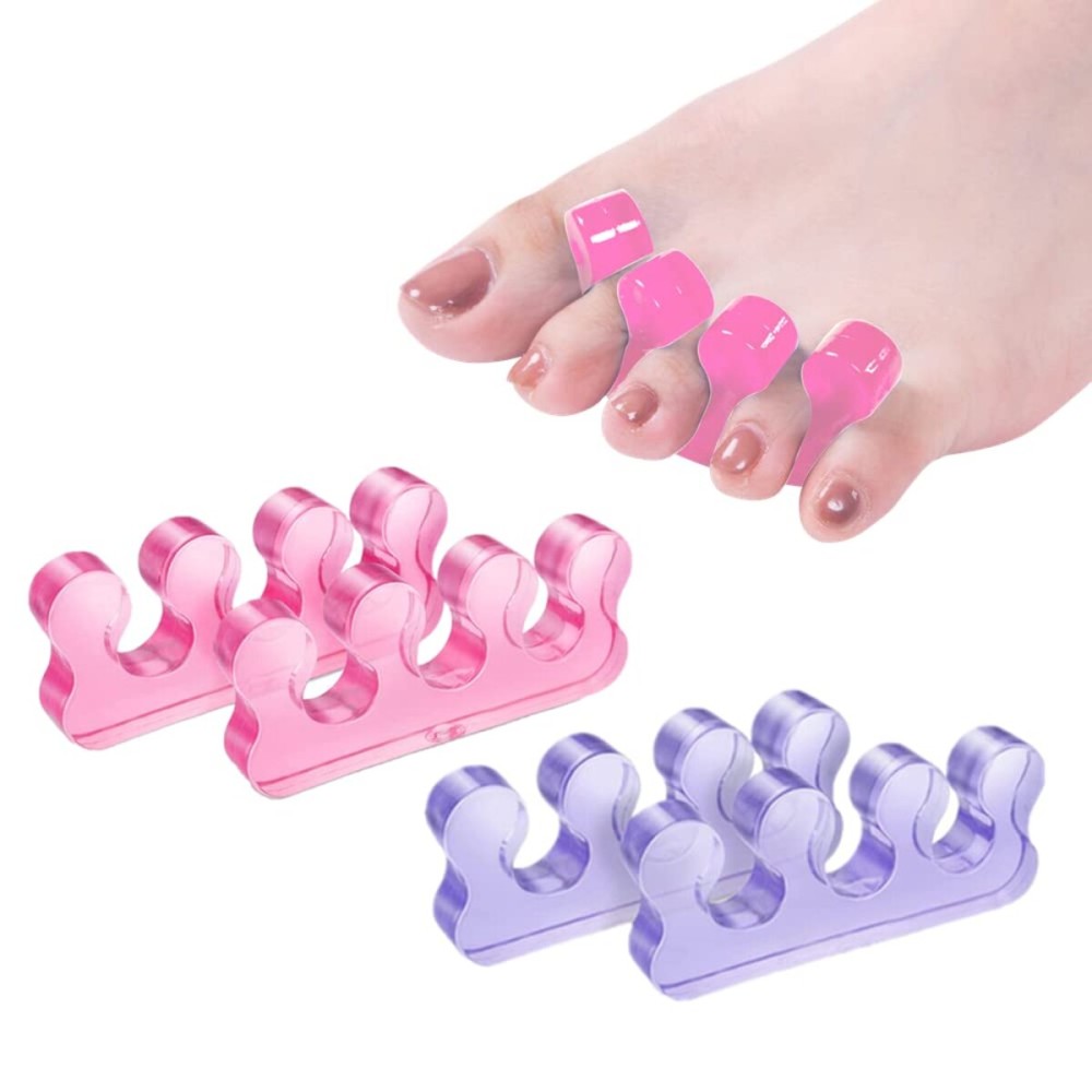 ZaxSota Toe Separators for Bunion & Nail Polish - Pedicure Toe Spacers & Toenail Dividers, Orthopedic Gel Material, Soft Gel Pedicure Kit Suitable for Salon Supplies