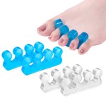 ZaxSota Toe Separators for Bunion & Nail Polish - Pedicure Toe Spacers & Toenail Dividers, Orthopedic Gel Material, Washable & Reusable Pedicure Supplies