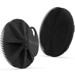 Silicone Body Scrubber, BEAUTAIL Shower Bath Scrubber, More Hygienic Than Traditional Loofah, Lather Nicely, Long Lasting, Gentle Exfoliating Brush for Women Men Baby Sensitive Skin, 1 Pack, Black