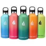 HYDRO CELL Stainless Steel Water Bottle with Straw & 2 Standard Mouth Lids (32oz 24oz 20oz 16oz) Keeps Liquids Hot or Cold w/Double Wall Vacuum Insulated Leak Proof Sport Design (Mint/Green 32oz)