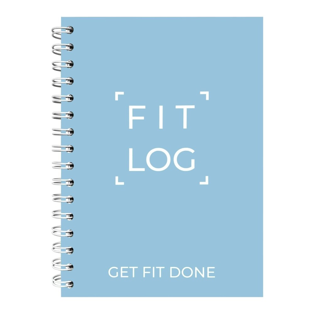 Fitness Journal & Workout Planner - Designed by Experts Gym Notebook, Workout Tracker, Exercise Log Book for Men Women - Light Blue