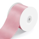 3 Wide x 25 Yards Single Face Polyester Satin Ribbon, Satin Ribbon for Crafts, Gift, Hair Bows, Wedding Party Decoration, Bow Making & Other Projects (Pink)