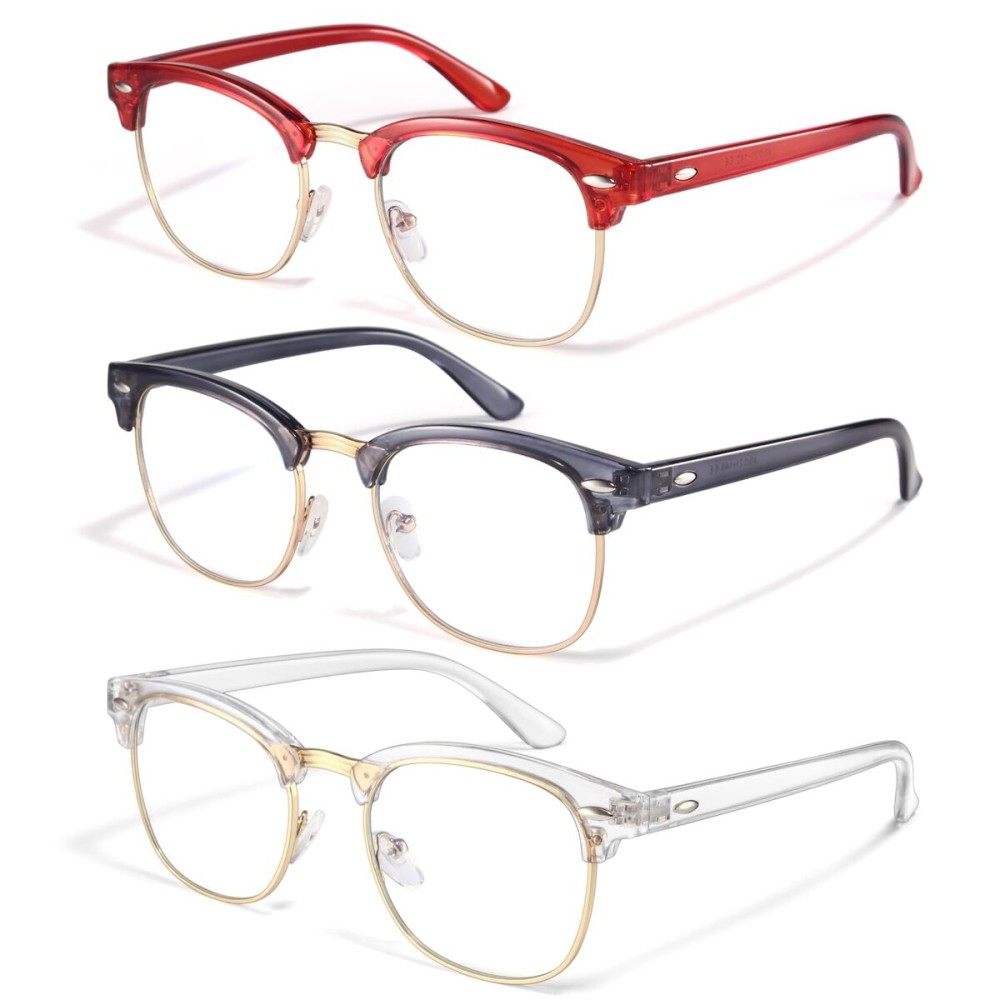 racico Blue Light Glasses for Men & Women - Mixed Material + Metal Frames with UV Protection Coating