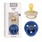 BIBS Pacifiers Colour Collection | Natural Rubber Baby Pacifier | Round Nipple | Set of 2 BPA-Free Soothers | Made in Denmark | 6+ Months (Pack of 2) | Vanilla/Cornflower