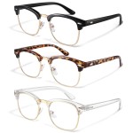 racico Blue Light Glasses for Men & Women - Mixed Material + Metal Frames with UV Protection Coating