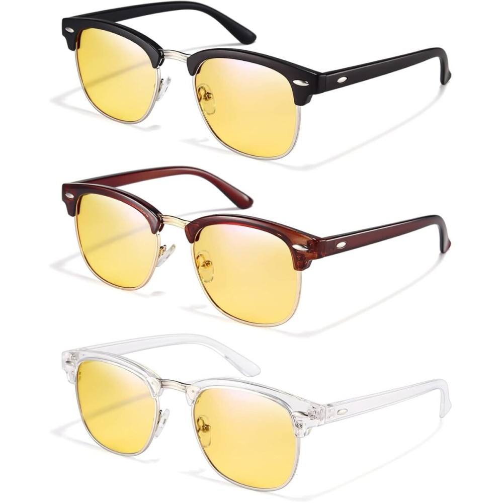 racico Blue Light Glasses for Men & Women - Mixed Material + Metal Frames with UV Protection Coating