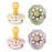 BIBS Boheme Soother 4-Pack | BPA Free Dummy Pacifier Round Nipple | Natural Rubber Latex | Made in Denmark | Size 6-18 Months | Dusky Lilac Mix