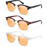 racico Blue Light Glasses for Men & Women - Mixed Material + Metal Frames with UV Protection Coating