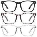 Gaoye Stylish Blue Light Glasses for Woman - Computer Glasses for Blue Light Blocking - Lightweight Frames - 3 pack