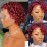 Red Short Curly Wigs Pixie Cut Lace Front Wig 6 inch Human Hair 13X1 Short Burgundy Human Hair Wigs HD Lace Front Wig Plucked Pixie Curly Wigs for Black Women (6 Inch, Red)