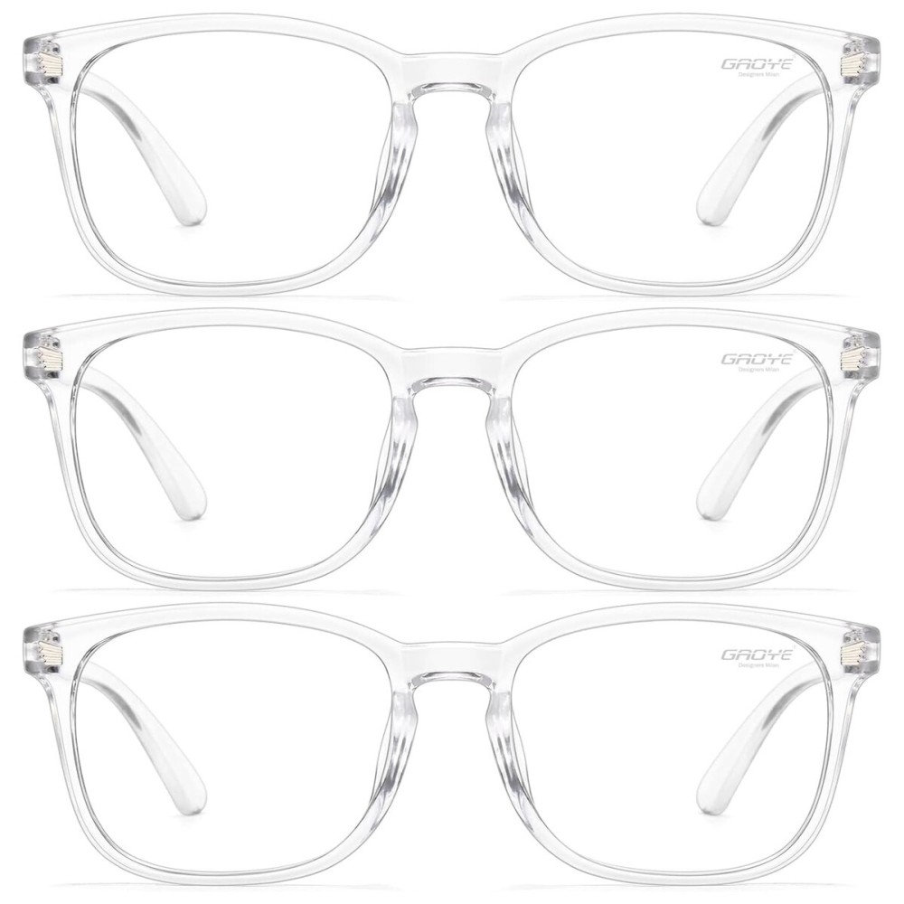 Gaoye Stylish Blue Light Glasses for Woman - Computer Glasses for Blue Light Blocking - Lightweight Frames - 3 pack