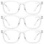 Gaoye Stylish Blue Light Glasses for Woman - Computer Glasses for Blue Light Blocking - Lightweight Frames - 3 pack