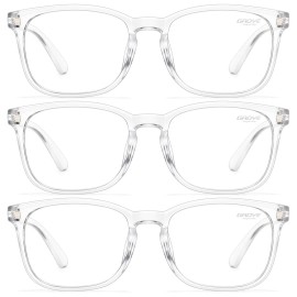 Gaoye Stylish Blue Light Glasses for Woman - Computer Glasses for Blue Light Blocking - Lightweight Frames - 3 pack