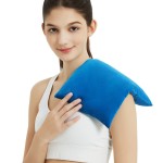 Heating Pad Microwavable with Washable Cover, 8 x 12 Multipurpose Microwave Heating Pad for Neck and Shoulders, Moist Heat Bean Bag Warm Compress for Knee, Muscles, Joints, Wrist (Light Blue)