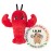 Crustacean Microwavable Unscented Heating Pad for Women - Warm Cozy Plush Heatable Stuffed Toy Animal - Hot and Cold Heat Bag Gift for Women and Girls Red