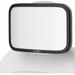 Leo and Ella - Tesla Fixed Headrest Baby Car Mirror, Extra Large Car Mirror For Baby, Shatterproof & Adjustable Safety Mount with Elastic Strap