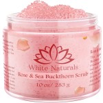 Organic Rose & Sea Buckthorn FACE & BODY SCRUB, Natural & Pure Exfoliating Scrub for Soft & Smooth Skin, Infused With Essential Oils, Moisturizer for Women & Men, Removes Blackheads, Acne & Dead Skin