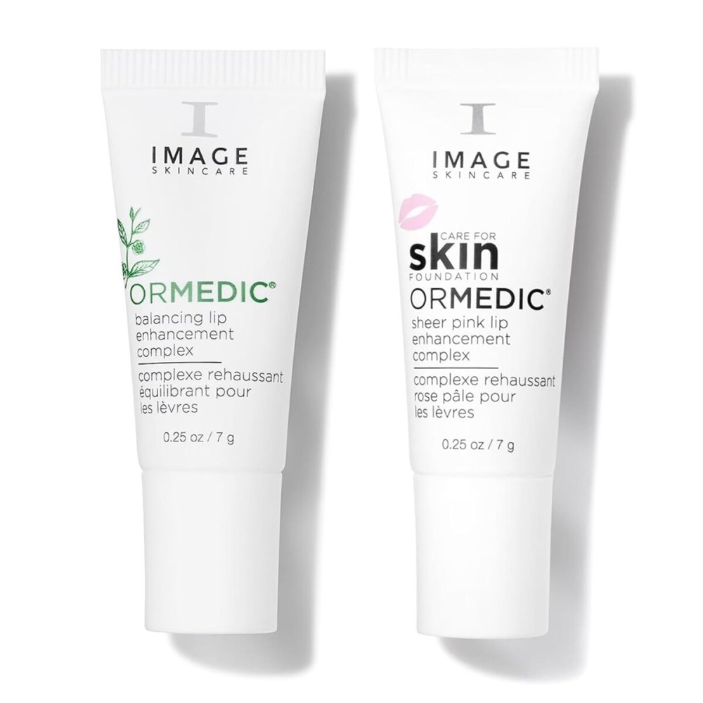 IMAGE Skincare, ORMEDIC Lip Enhancement Gift Set with Avocado Oil & Vitamin E for Deep Hydration, Clear & Seer Pink