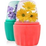 Evmliy 2Pack Ice Roller for Face, Qewro Silicone Facial Ice Mold to Brighten Skin Enhancing Natural Glow, Reusable Ice Roller for Face & Eye Puffiness Relief, Roller Skin Care Freezer