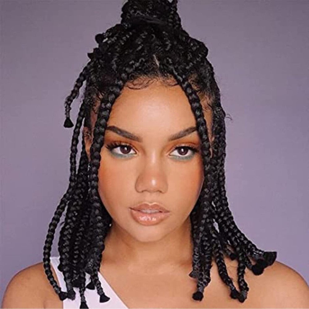Braiding Hair Pre Stretched 14 inch 3 Packs Short Braiding HairNo Itch, Hot Water Setting Natural Black Professional Synthetic Hair Extensions for Braids(14in,1B)