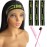 Iraatraa Wig Band and Lace Melting Band Set - Elastic Edge Wrap Bands to Keep Lace Front Wigs in Place and Lay Edges (5 Piece Set, Black Green)
