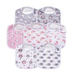 Gelisite 7 Pack Baby Cotton Absorbent Bibs for Drooling Teething