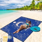 WIWIGO Beach Blanket Waterproof Sandproof Beach Mat 79 X 83/10\'x9\'for 2-8 Adults Quick Drying Outdoor Picnic Mat Beach Accessories for Travel, Camping, Hiking