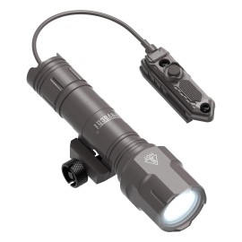 Feyachi Rifle Light 1200LM 22500Candela WL25 Tactical AR Flashlight LED Outdoor Light with Pressure Switch & Picatinny/Mlock Rail Mount, 3 Modes - High/Low/Strobe