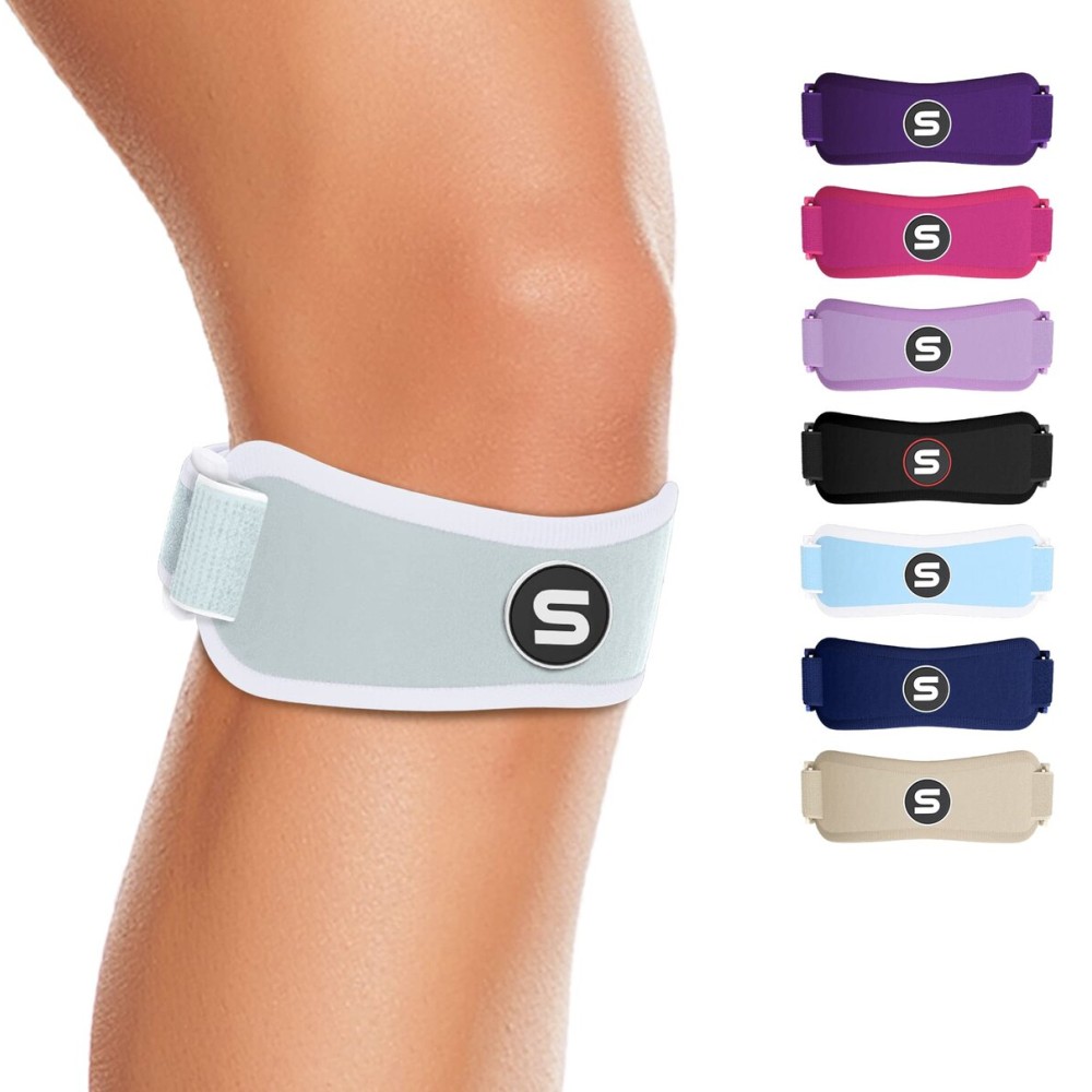 Sleeve Stars Swedish Brand Patellar Tendon Support Strap for Women & Men Effective Osgood Schlatter Knee Brace Youth & Kids Knee Brace with 3 Adjustable Length fits 12-24 (Pair/Mint Green/Adult)