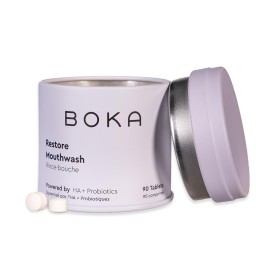 Boka Travel Size Mouthwash Tablets - Hydroxyapatite, Fluoride Free & Alcohol Free - Chewable Tablets to Freshen Breath - (90 Pcs, Mint)