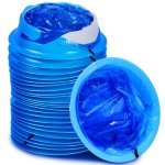 ATDAWN 24 Pack Emesis Bag, Disposable Vomit Bags, Aircraft & Car Sickness Bag, Nausea Bags for Travel Motion Sickness (Blue)