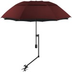 XLINGZA UPF 50+ Beach Umbrella with Adjustable Universal Clamp