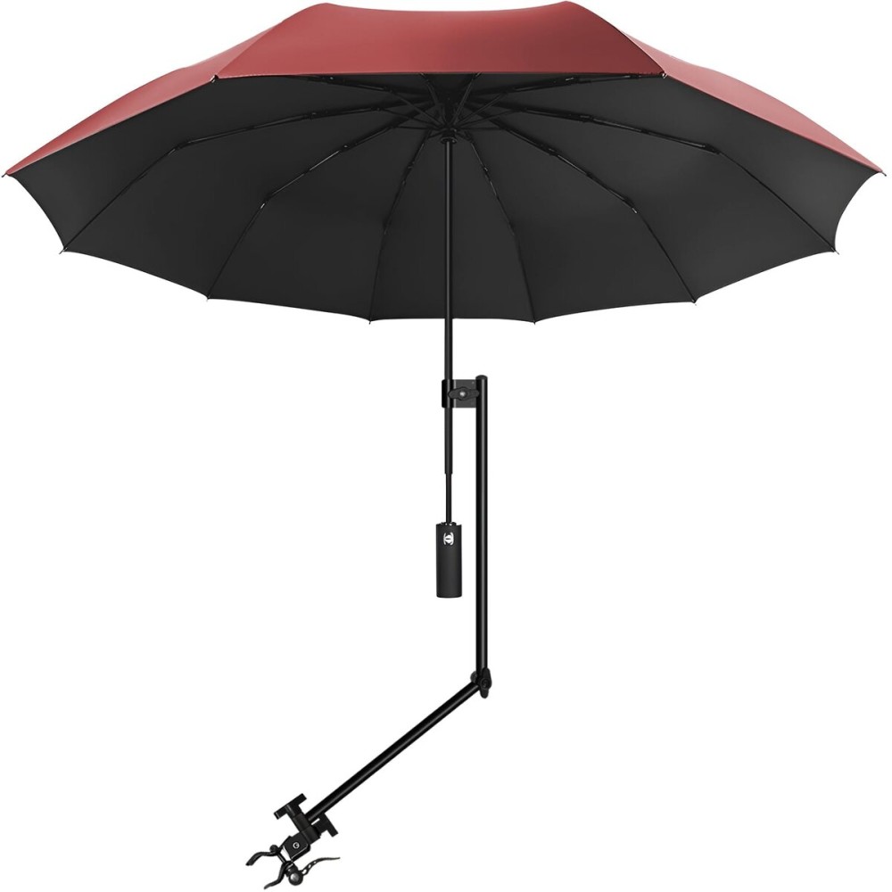 XLINGZA UPF 50+ Beach Umbrella with Adjustable Universal Clamp