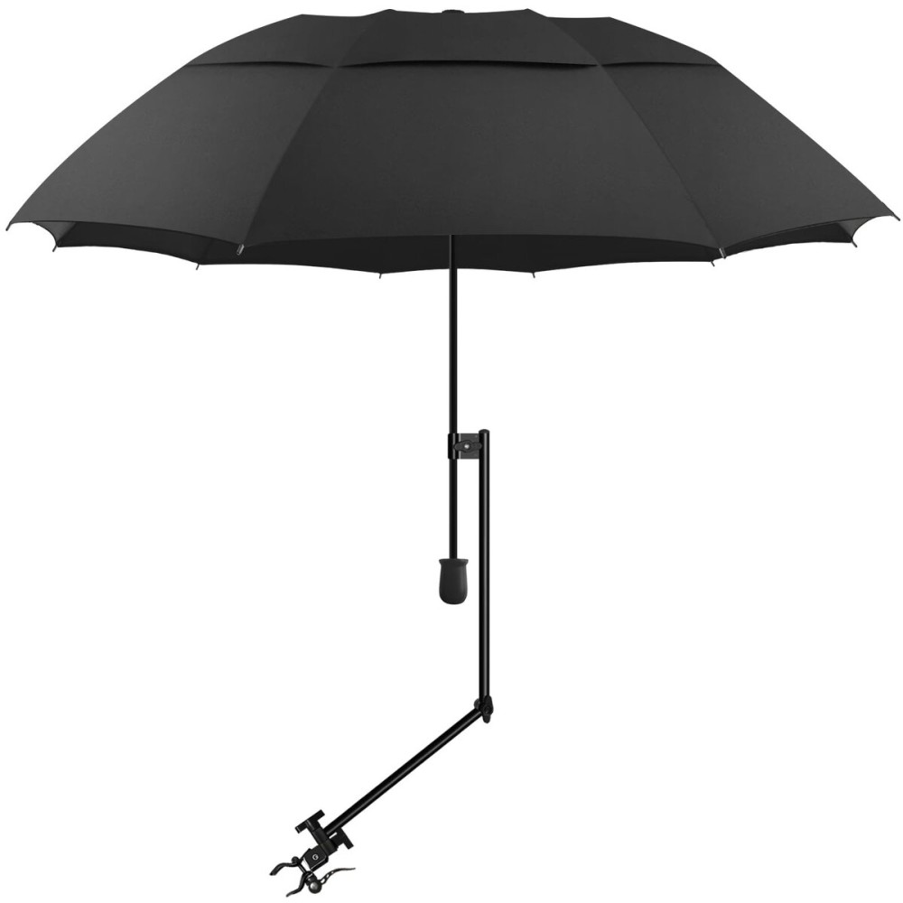 XLINGZA UPF 50+ Beach Umbrella with Adjustable Universal Clamp